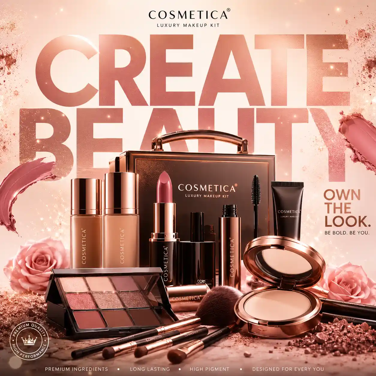Makeup kit product photography prompt 2026