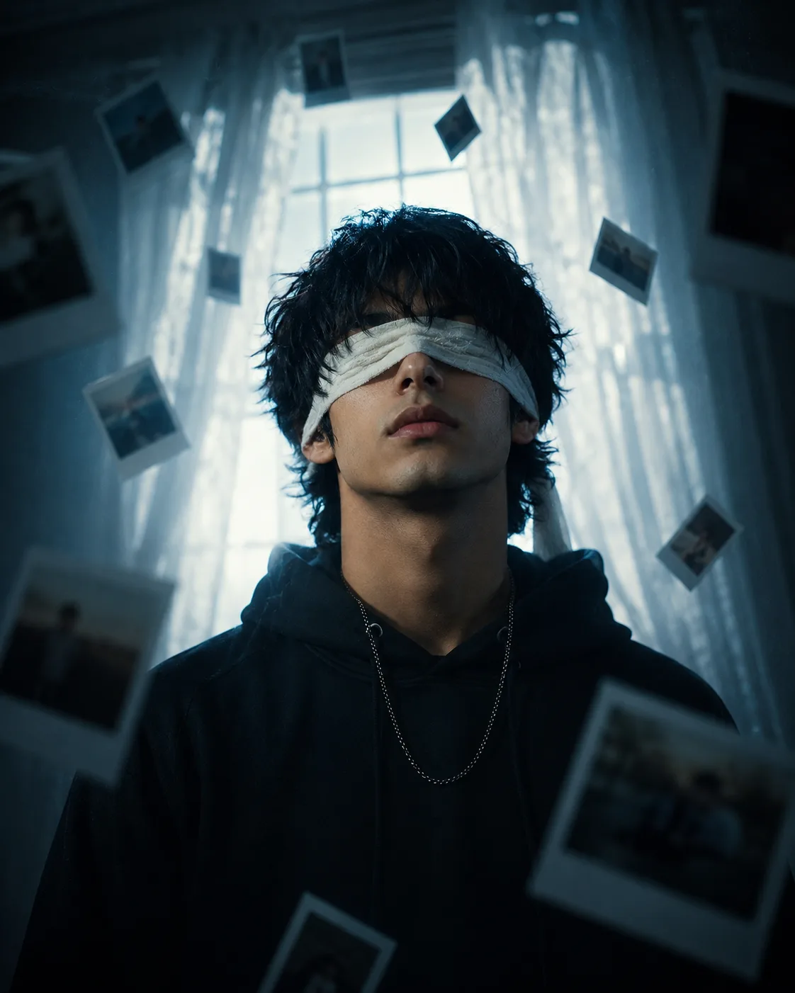 Blindfolded Memories image creation prompt