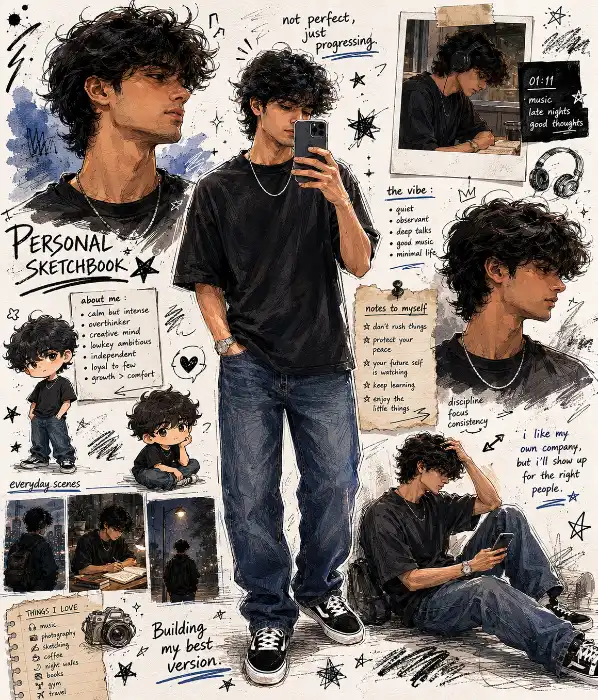 personal sketchbook page generator viral prompt