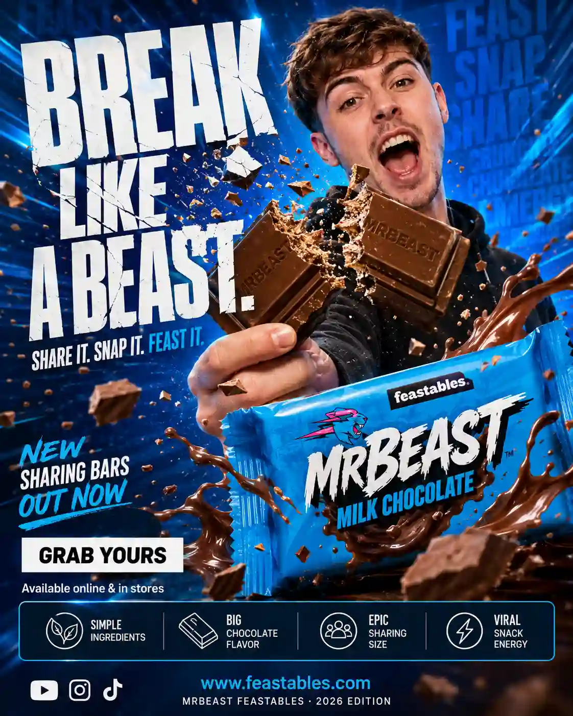 advertisement banner for chocolate companies prompt