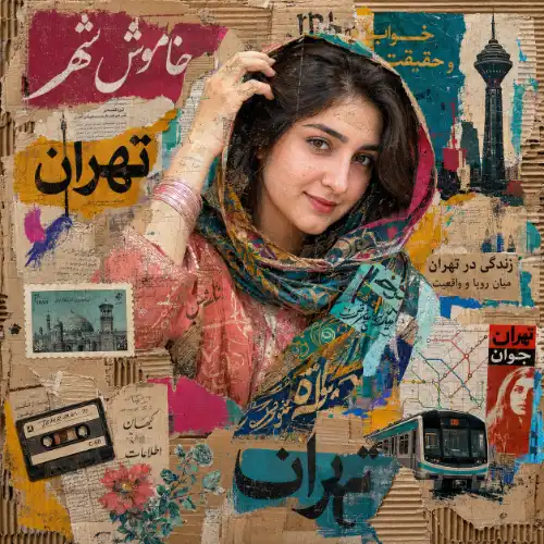 Modern Persian Street Art Aesthetic With Urdu Typography