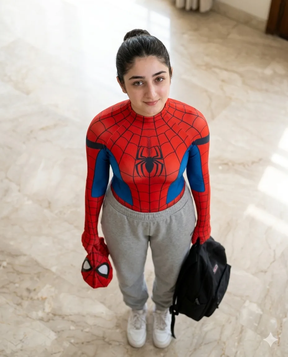 school teen image in spider man costume best for cosplay prompt