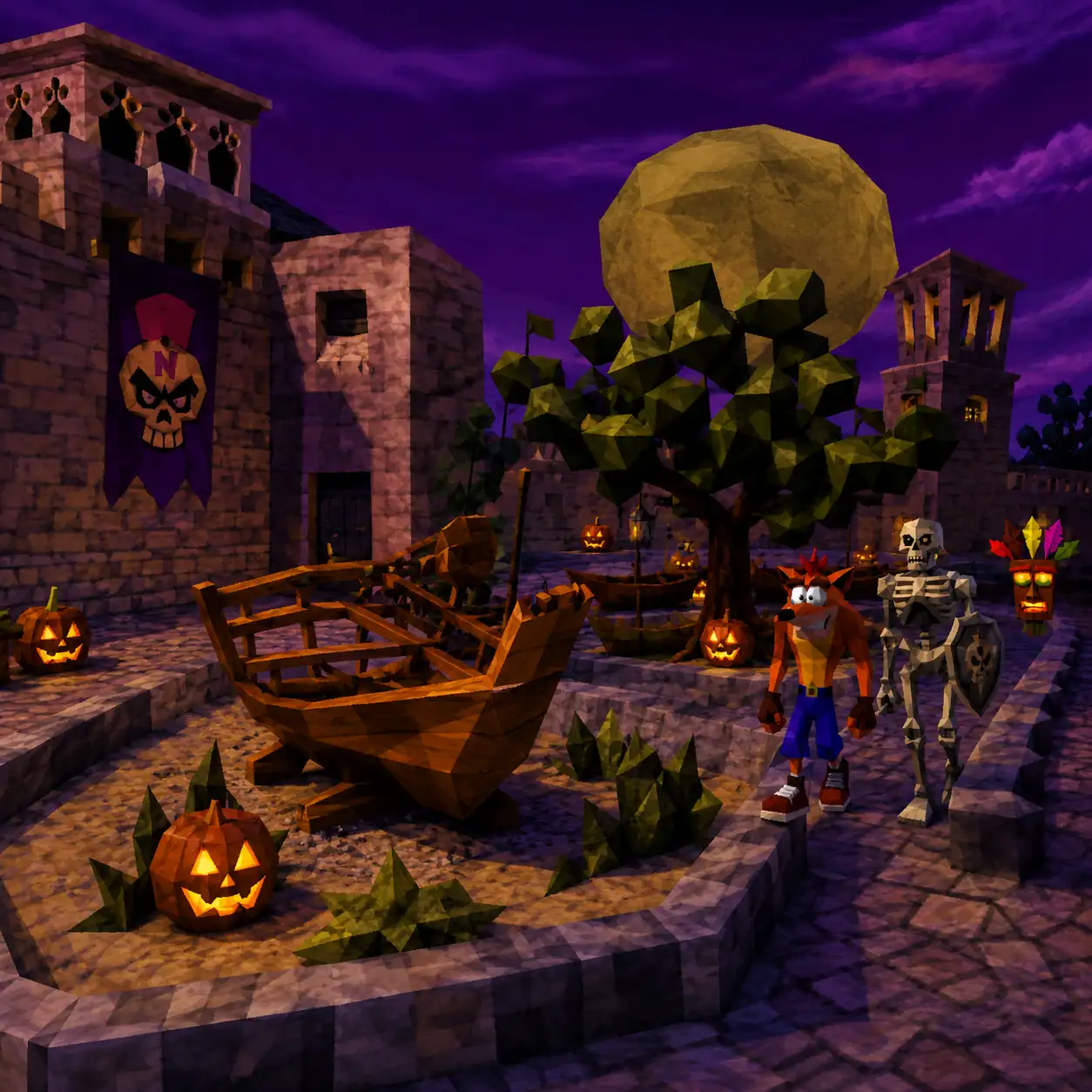 your image to PS1-era low-poly scene generator prompt