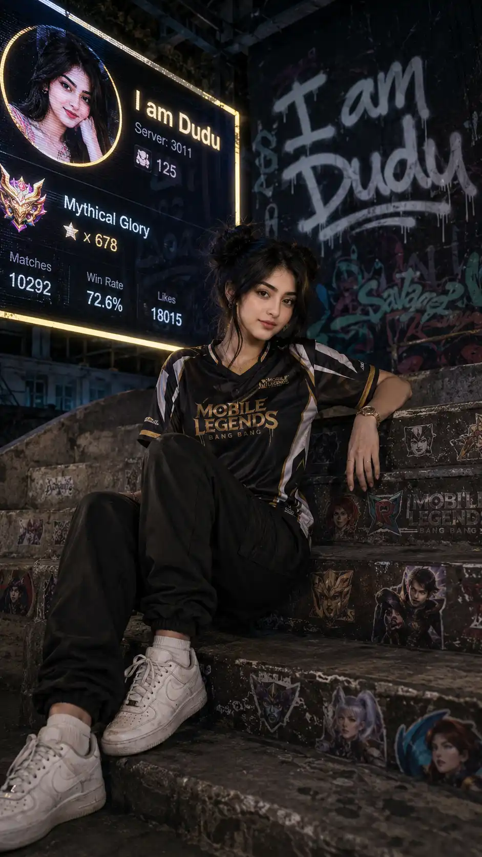 Neon mobile legends gamer Street Queen